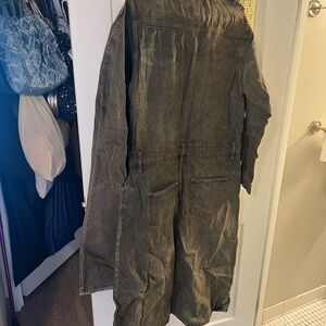 Brown Denim Long Coat and matching pants by FASHION NOVA… LARGE COAT… PANTS 13